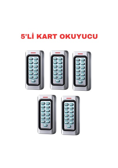 Sr-222 Em-w Ip68 Şifreli Proximity Kart Okuyucu 125 Khz Metal Kasa Geçiş Kontrol Sistemi 5 Adet