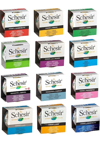 Schesir 12 Çeşit Karma Kedi Konservesi 12 x 85 G