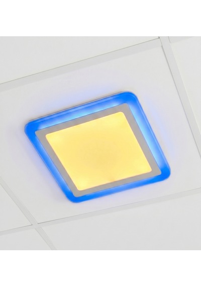 Kare Sıva Altı Led Spot Aydınlatma 36 Watt Çift Renk 3 Kademe Mavi Günışığı Gece Lambası Armatür