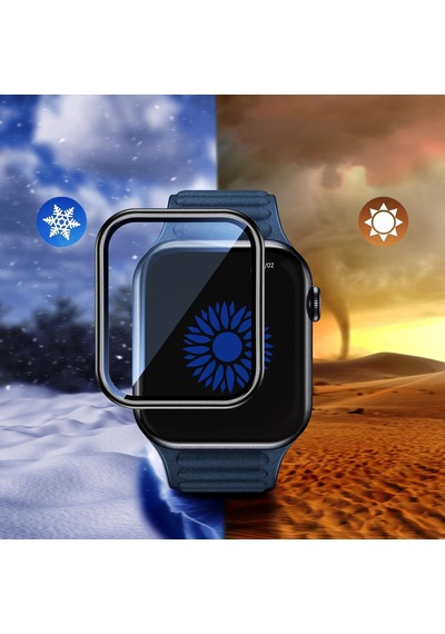 Seri 9 8 7 45mm Plastik Çerçeve Watch Ekran Koruyucu Kırılmaz Cam Yüksek Hassasiyetli Tam Kaplayan Apple Watch 9 8 7 İle Uyumlu Çok Renkli