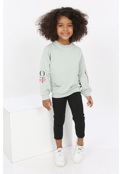 Toontoy Kids Toontoy Kız Bebek Believe Baskılı Sweatshirt Yeşil