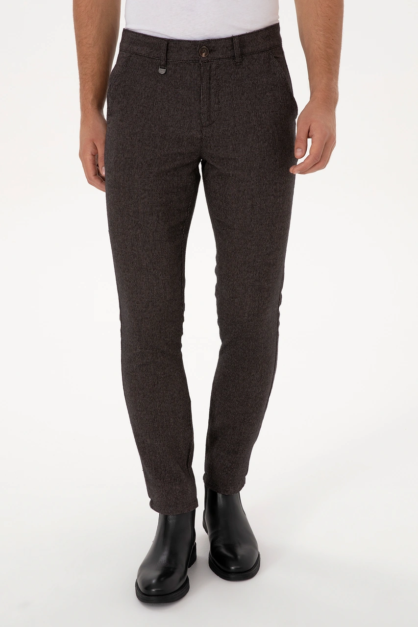 U.S. Polo Assn. Erkek Koyu Kahverengi Slim Fit Kanvas / Chino Pantolon 50309907-VR084 U.S. Polo Assn. Erkek Koyu Kahverengi Slim Fit Kanvas / Chino Pantolon 50309907-VR084