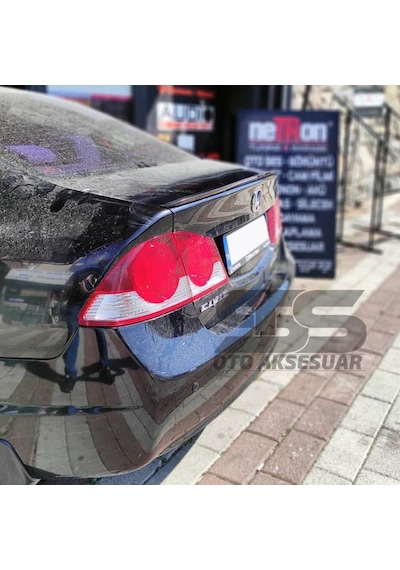 Honda Civic Fd6 Bagaj Üstü Black Piano Spoiler Bagaj Çıtası (Sts Oto Aksesuar) 01