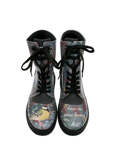 Kadın Vegan Deri Siyah Uzun Bot - Show Me Some Loving Tasarım Multicolor