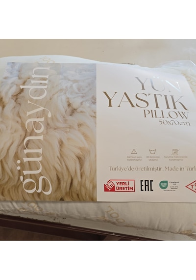 Yün Yastık ,günaydın Yün Yastık, Organik , Wool Pillow , 1.kalite ,uzun Ömürlü ,, Lüx Beyaz