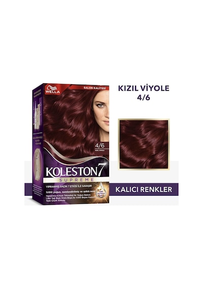 Koleston Supreme Kit Saç Boyası 4/6 Kızıl Viyole