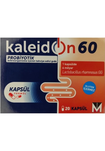 Kaleidon Probiyotik Mikroorganizma İçeren Takviye Edici Gıda 60 Mg 20 Kapsül