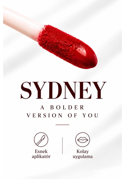 Matte Liqiud Lipstick Sydney Kırmızı, Flawless Matlık, Kalıcı Etki, Bulaşmayan Formül, Modern Mat Bitiş Red