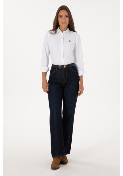 U.s. Polo Assn. Kadın Beyaz Gömlek Basic 50308043-vr013 Beyaz