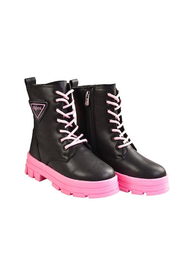 Mini Bonito Kız Çocuk Kalın Pembe Tabanlı Bot & Bootie