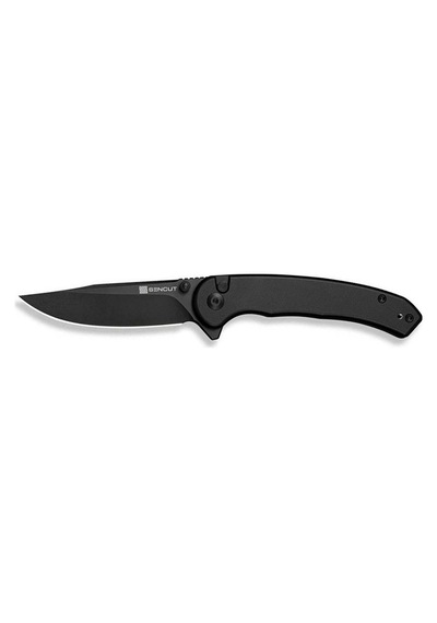 Sencut Ingot Black Aluminum Handle Black D2 Blade Blade Çakı Siyah