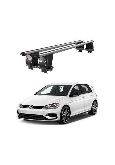 Royal Volkswagen Golf Vıı 2012-2019 Uyumlu Gri Kilitli Ara Atkı Port Bagaj Tavan Barı
