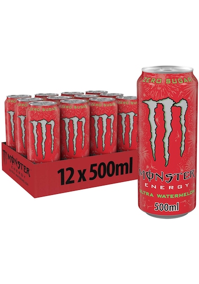 Monster Energy Watermelon Enerji İçeceği 500 Ml X 12 Adet