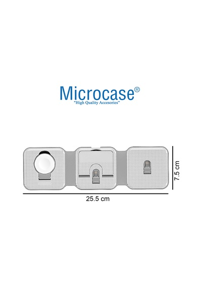 Microcase Apple Uyumlu iPhone-iOS Watch-Airpods Katlanabilir Şarj Standı Beyaz AL3651