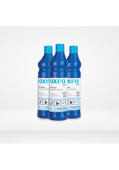 Oxfo Pro Wc Klozet Tuvalet için Profesyonel Temizlik ve Bakım Jeli 3 x 750 ML
