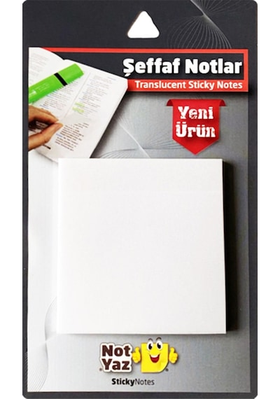 Notyaz Sn-8957 Şeffaf Post-it Ebat 70 x 75 MM 50 Yaprak