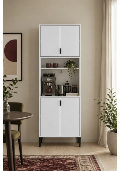 Goodnight Home Armon Mini 4 Kapaklı Kahve Köşesi Stüdyo Mutfak 64x190x44 Cm Antrasit Modern Tasarım Beyaz - 914345286 Beyaz Goodnight Home Armon Mini 4 Kapaklı Kahve Köşesi Stüdyo Mutfak 64x190x44 Cm Antrasit Modern Tasarım Beyaz - 914345286 Beyaz