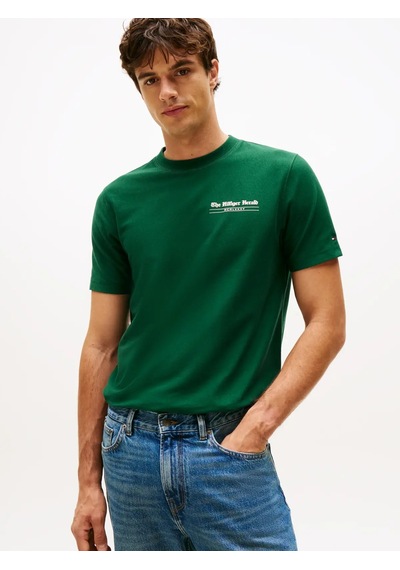 Tommy Hilfiger Hılfıger Herald Back, L6k Yeşil Erkek T-shirt