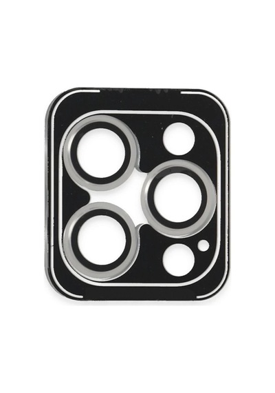 Joko Apple, Uyumlu iPhone 16 Pro Max Pvd Metal Kamera Lens - Gümüş