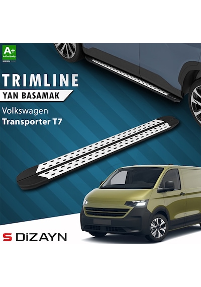 S-dizayn Vw Transporter T7 Uzun Şase Trimline Gri Yan Basamak 263 Cm 2024 Üzeri