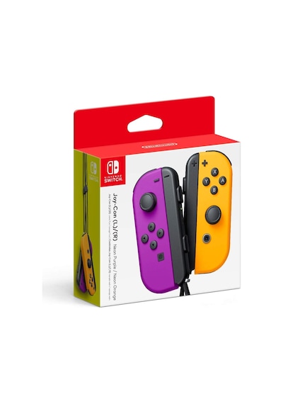 Nintendo Switch Purple/ Neon Orange Joy-Con Wireless Control