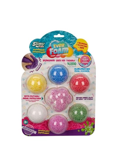 Ever Foam 7 Renkli Slime Çok Renkli