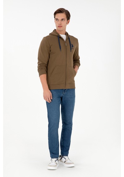U.s. Polo Assn. Erkek Haki Sweatshirt 50289028-vr027 Haki