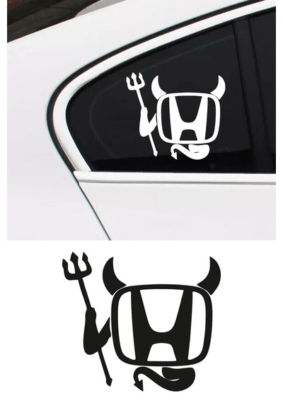 Honda Şeytan Sticker, Honda Sticker, Oto Sticker 25x23 Cm