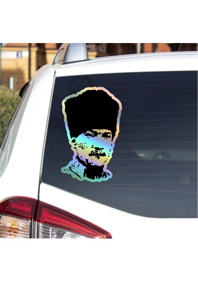 Mustafa Kemal Atatürk Sticker - Atatürk Silüet Sticker - 03006 40x25 Cm
