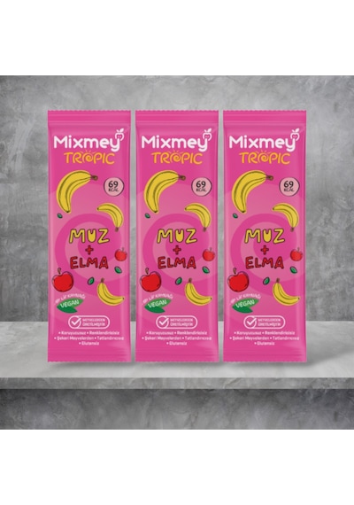 Tropik Meyve Barı Muz + Elma 20 Gr X 3 Adet