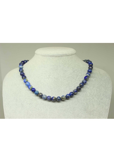 Lapis Taşı Kolye 8mm (klipsli) Altın