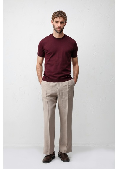 Antioch Comfort Slim Triko T-shirt Bordo