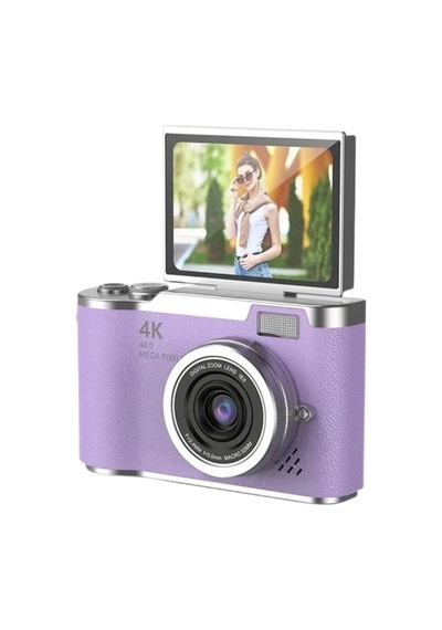 4k Dijital Kamera 48 Mp Flip Ekran Vlog Ve Fotoğraf Makinesi