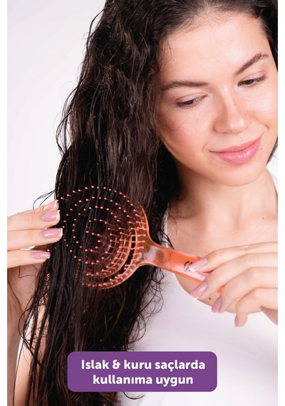 Beauty Pro Jelly Brush Saç Fırçası - 3d Esnek, Saç Açma Ve Tarama Çilek