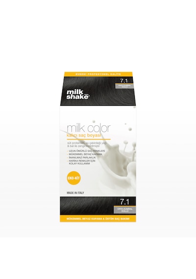Milk Shake Milk Color Eko Kit Saç Boyası Orta Kumral Küllü - 7.1