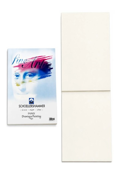 25x35 15 Sayfa Teknik Çizim Kağıdı 200 Gr Cretacolor Tablet Sulu Boya 10 Renk Set