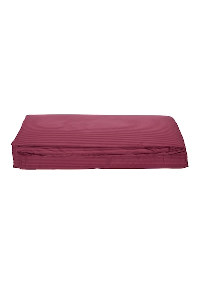 Komfort Home Battal Boy Çizgili Pamuk Saten Nevresim / Bordo