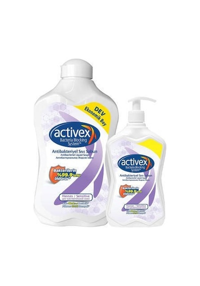4 Adet Activex Sıvı Sabun Hassas 1 Lt+ 500 Ml Hediye