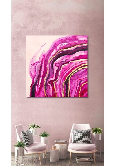Ebru Soyut El Yapımı Yağlı Boya Tablo 94x95cm
