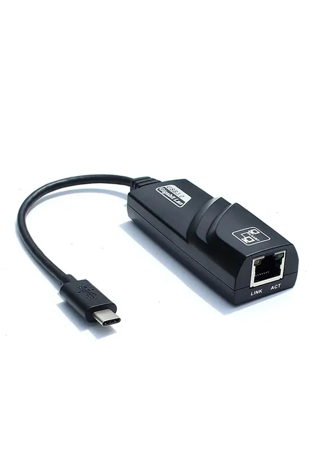 Yeni 2026 Type-c Usb Gigabit Destekli Rj45 Ethernet 10/100/1000 Çevirici Adaptör 3.1 Gigabit Lan Dönüştürücü