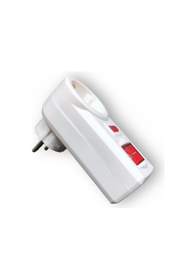 Tekli Akım Korumalı Priz Anahtarlı 3500w Beyaz Topraklı Priz