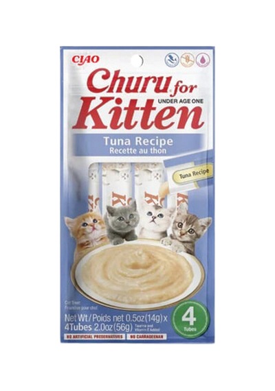 Ciao Churu Yavru Kediler İçin Tuna Balıklı Krema Ödül Maması