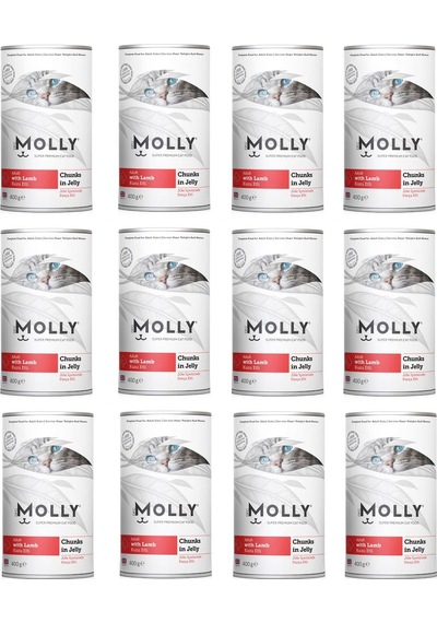 Molly Kuzu Etli Jöleli Kedi Konservesi 400 G X 12 Adet