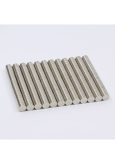 6X3 Mm Yuvarlak Güçlü Neodyum Mıknatıs Çap 6 Mm Kalınlık 3 Mm 25 Adet 6X3 Mm