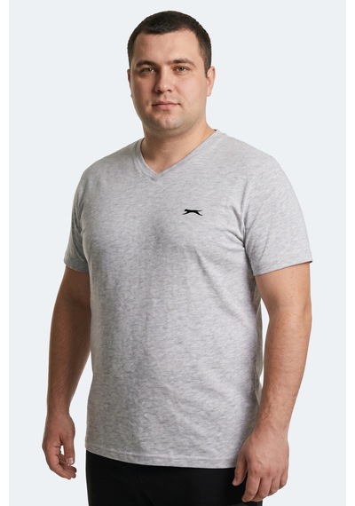 Slazenger Rıvaldo Jmb Erkek Büyük Beden Gri Tişört