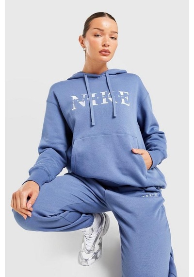 Nike Sportswear Phoenix Ls Top Sweatshirt Blue Kadın Sweatshirt Mavi
