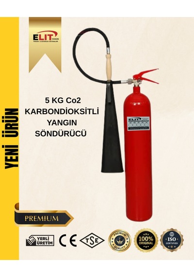 Elit Yangın Co2 Karbondioksit Gazlı Yangın Söndürme Tüpü Marin Belgeli Tekneye Uygun