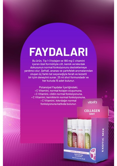 Vitanil's Collagen Exotic Mix 15 Şişe