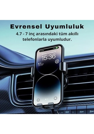 Metal Age Sarsılmaz Havalandırma İçin Ayarlanabilir Metal Araç İçi Telefon Tutucu Araç Tutucu