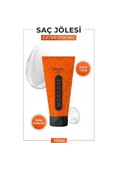 Morfose Extra Strong Saç Jölesi 150 Ml Tüp Jöle Turuncu